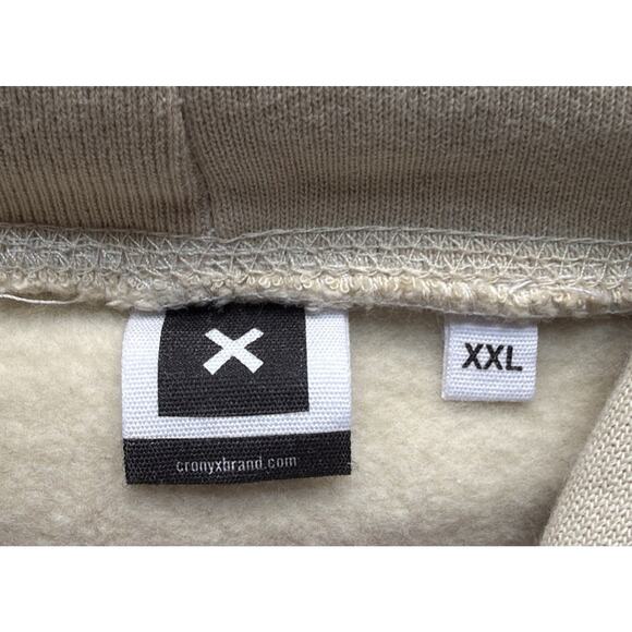 CronyX Brand XXL Thick Organic Cotton Embroidered Soft Fleece Hoodie - Picture 3 of 6